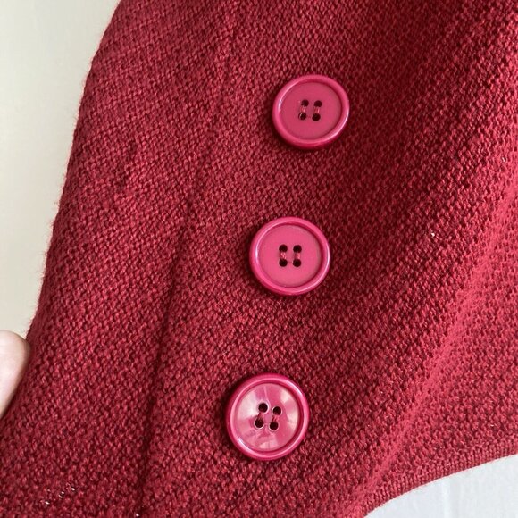 Gerard Darel Paris Luxe Wool Blend Lagenlook Button Detail Sweater 2 Fits 42” - Picture 4 of 10